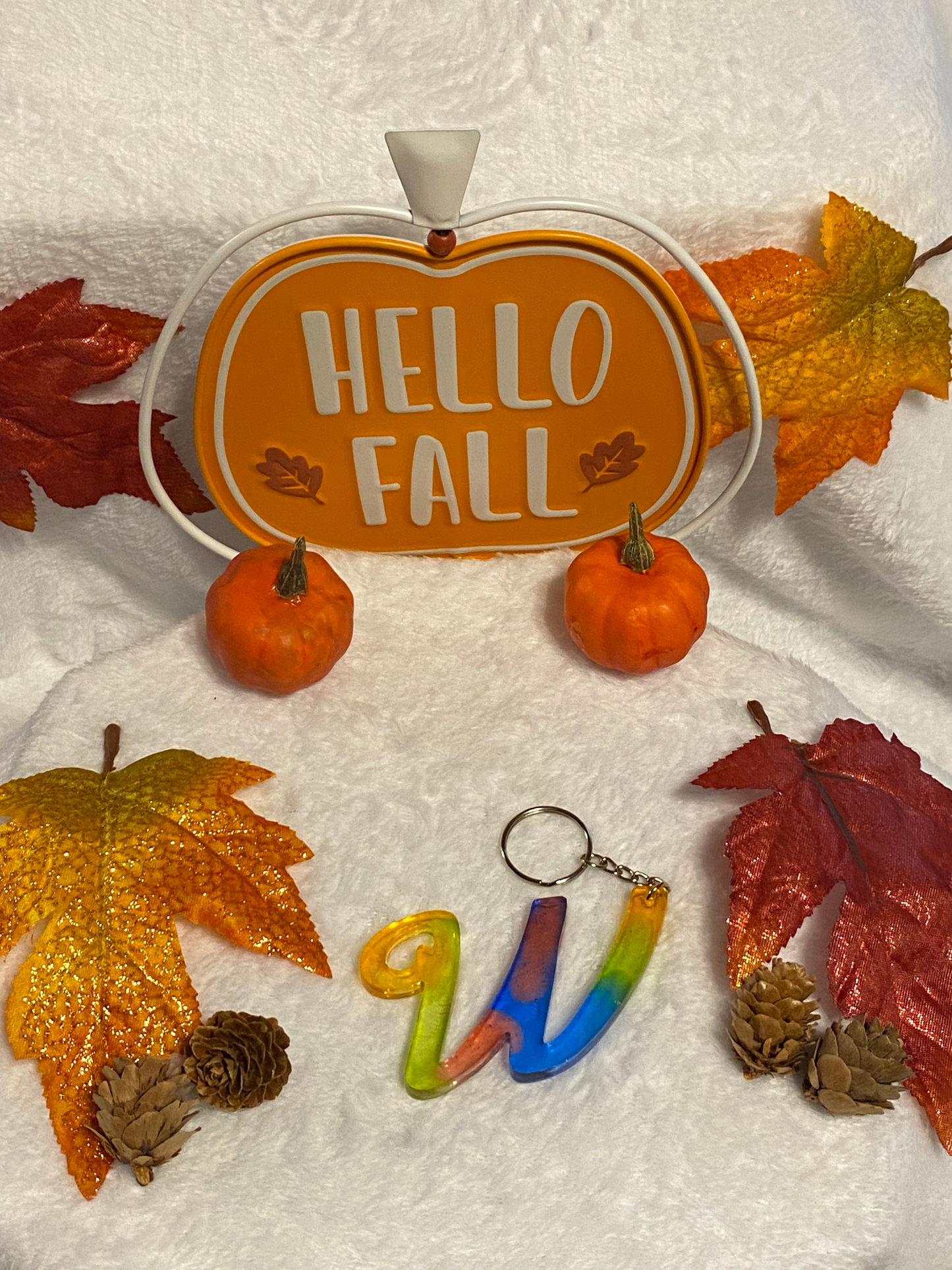 Multicolored Fancy Style Letter Keychains
