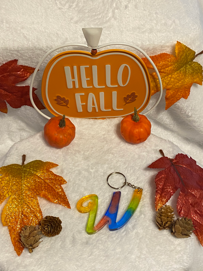 Multicolored Fancy Style Letter Keychains