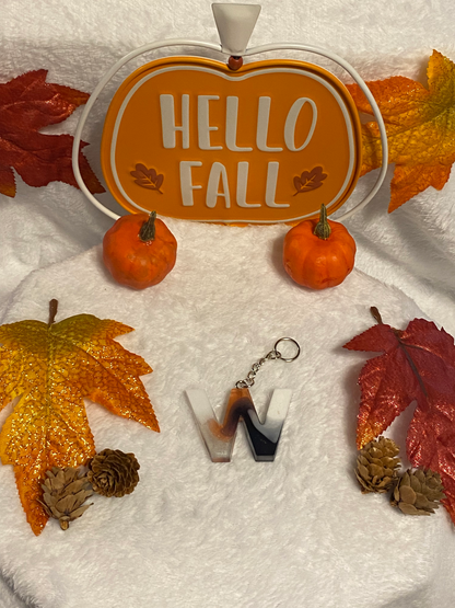 Multicolored Basic Font Letter Keychains