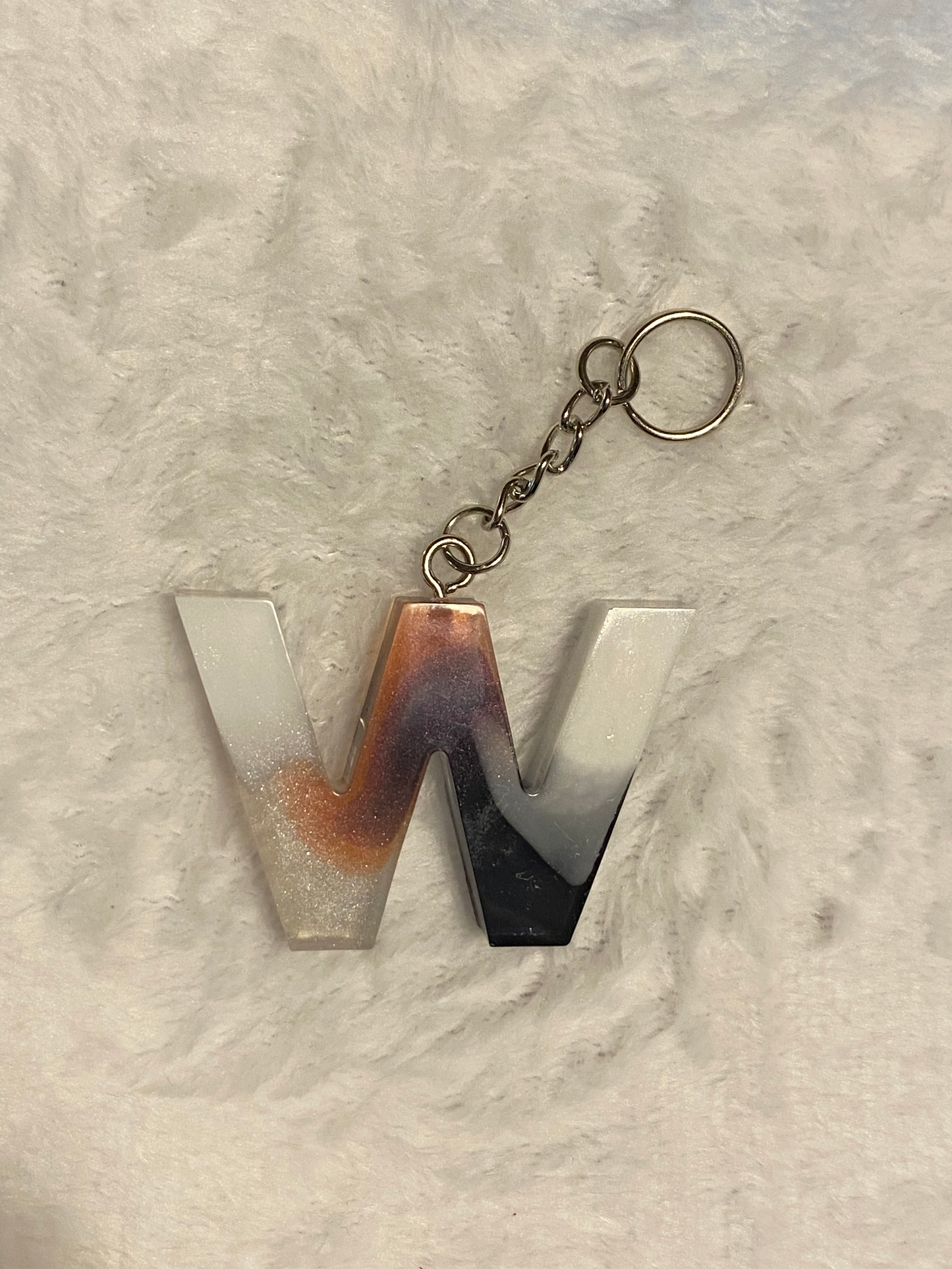 Multicolored Basic Font Letter Keychains