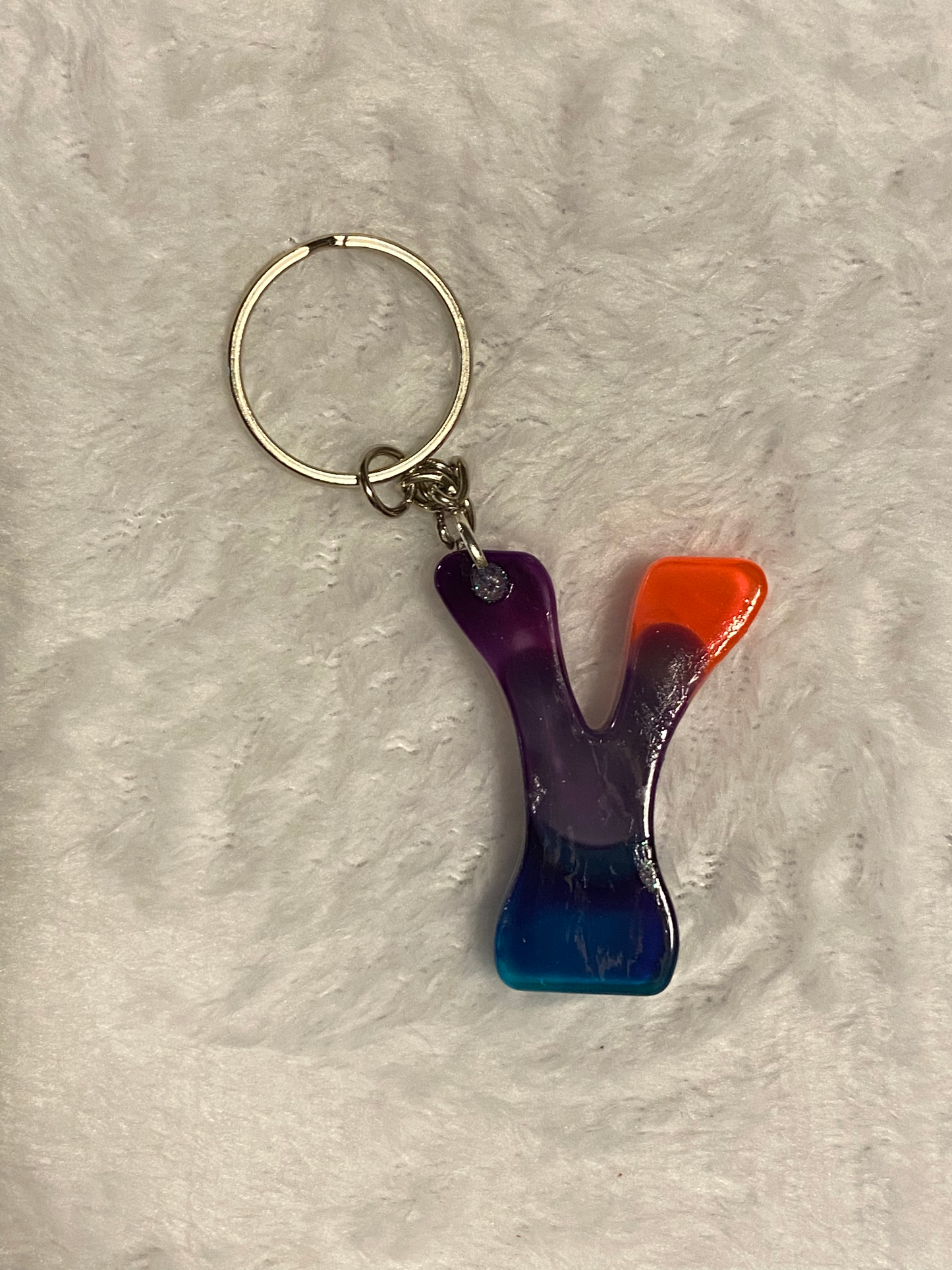 Multicolored Hippy Style Letter Keychains