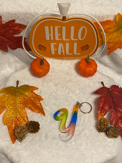 Multicolored Fancy Style Letter Keychains