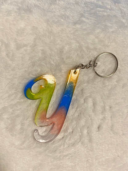 Multicolored Fancy Style Letter Keychains