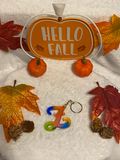 Multicolored Fancy Style Letter Keychains