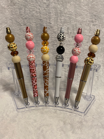 Animal Print Beaded Pens