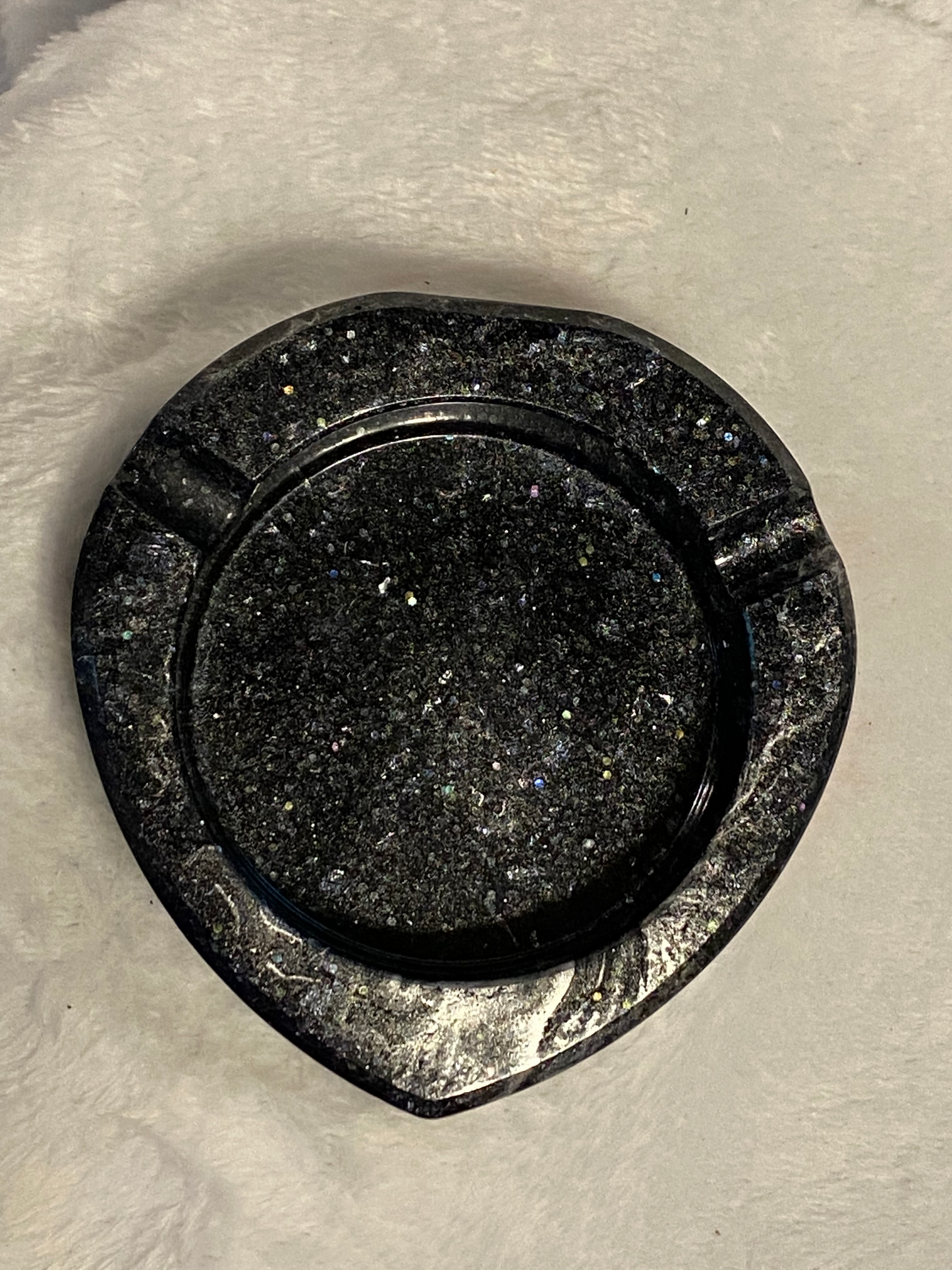 Black & Silver with Glitter Ashtray