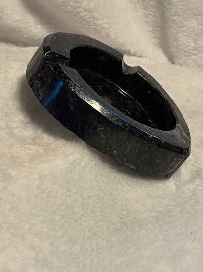 Black & Silver with Glitter Ashtray