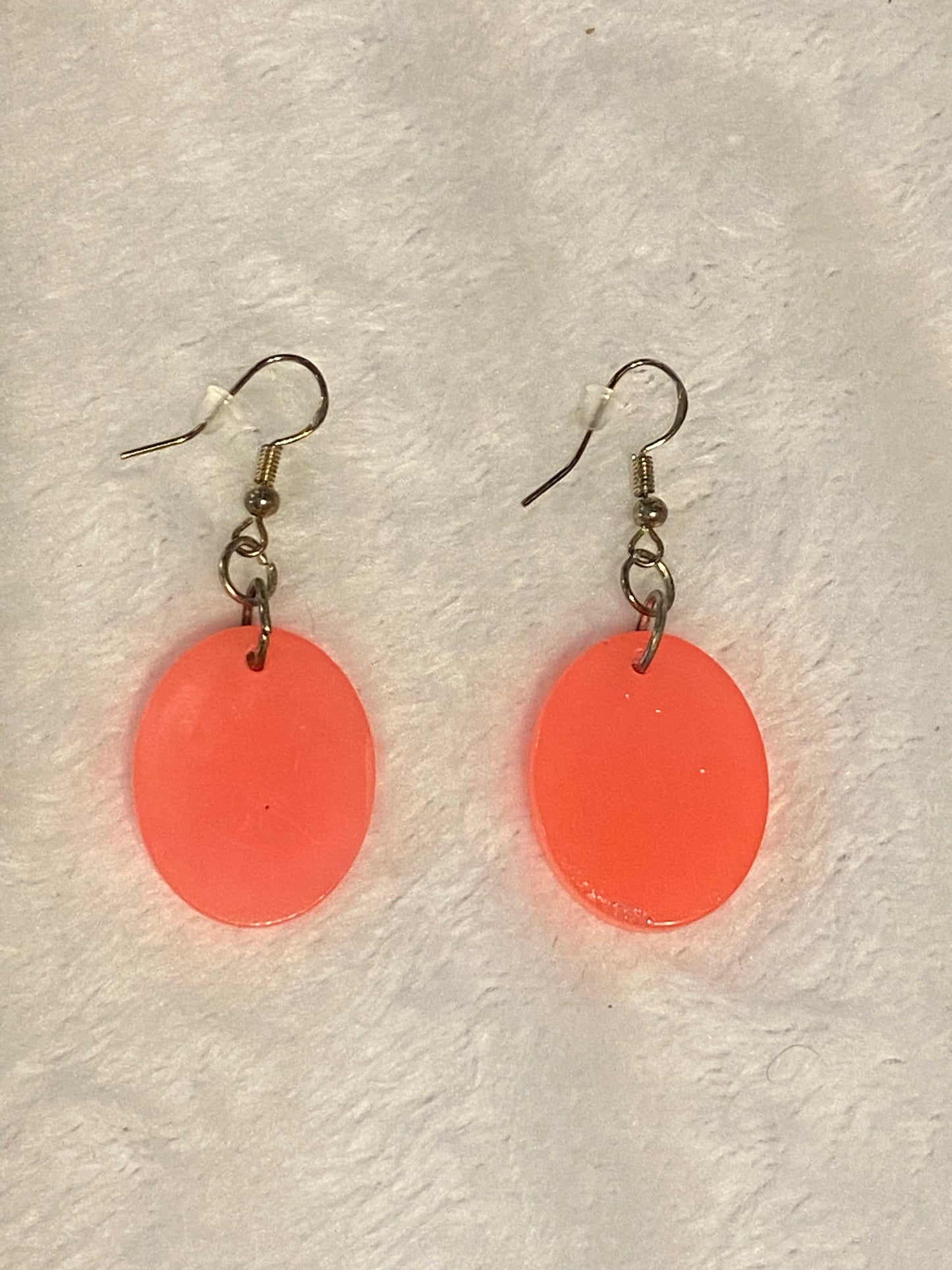 Peach/Light Pink Mini Oval Earrings