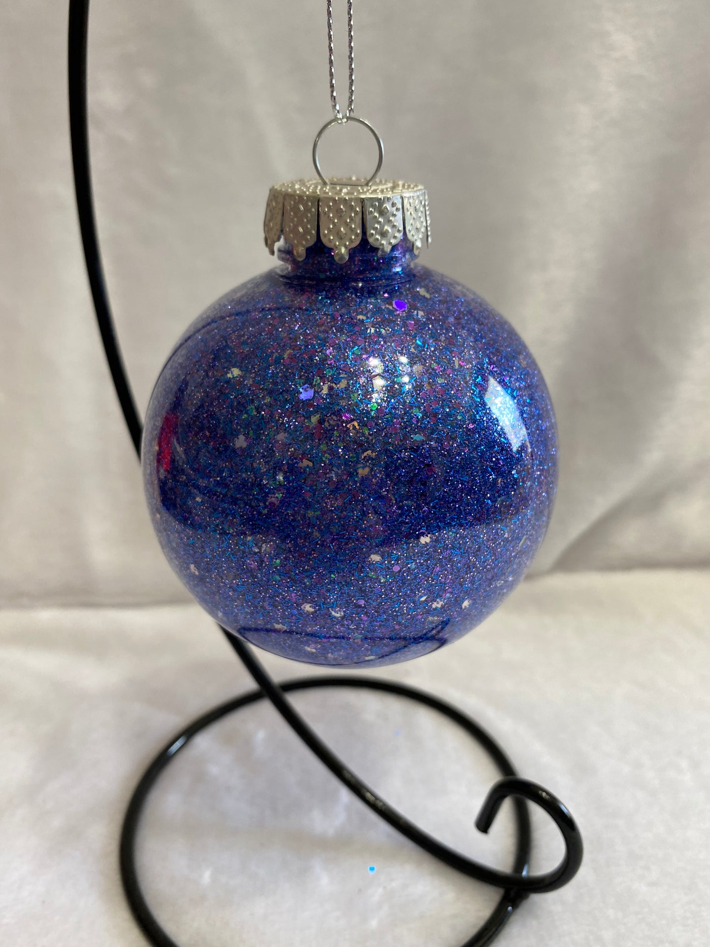 Blue & Chunky Glitter Christmas Ornament