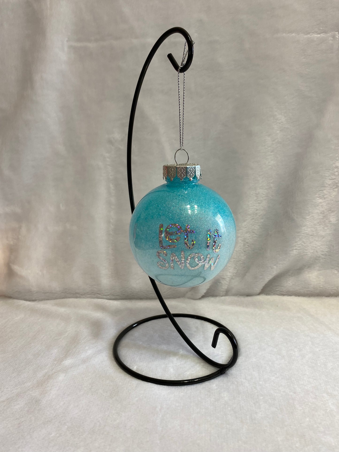 Let it Snow Blue Ornament