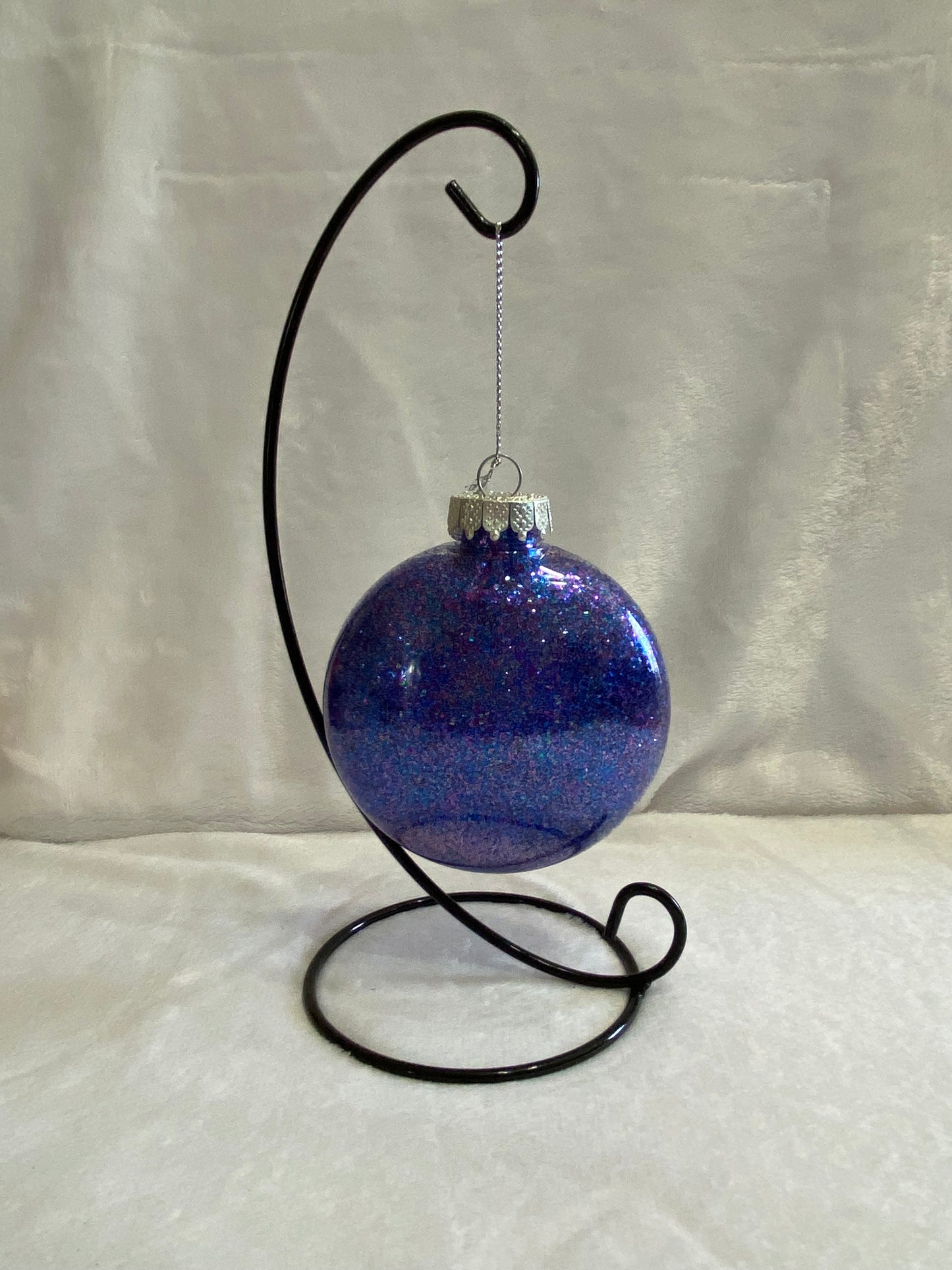 Blue & Purple Glitter Christmas Ornament