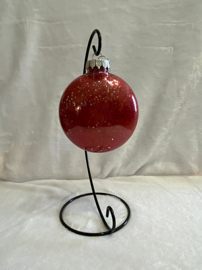 Red & Gold Glitter Christmas Ornament