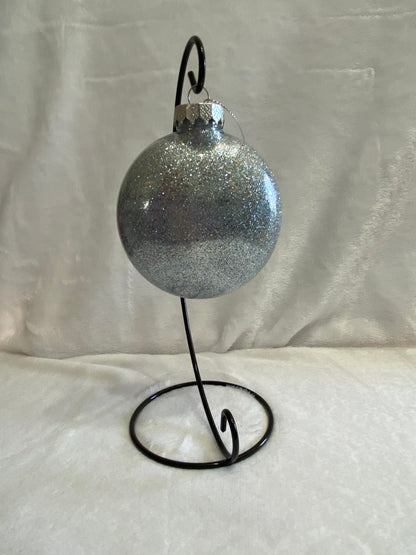 Silver Disc Shaped Christmas Ornament