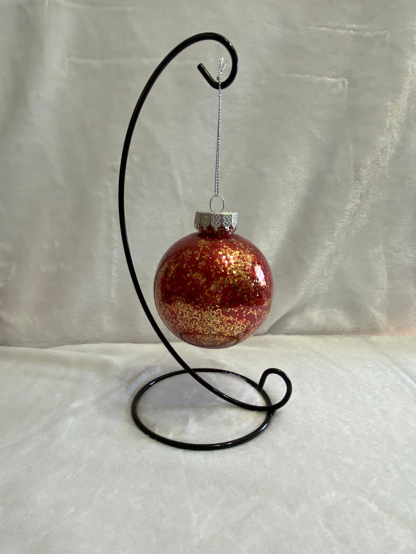 Red & Gold Glitter Christmas Ornament