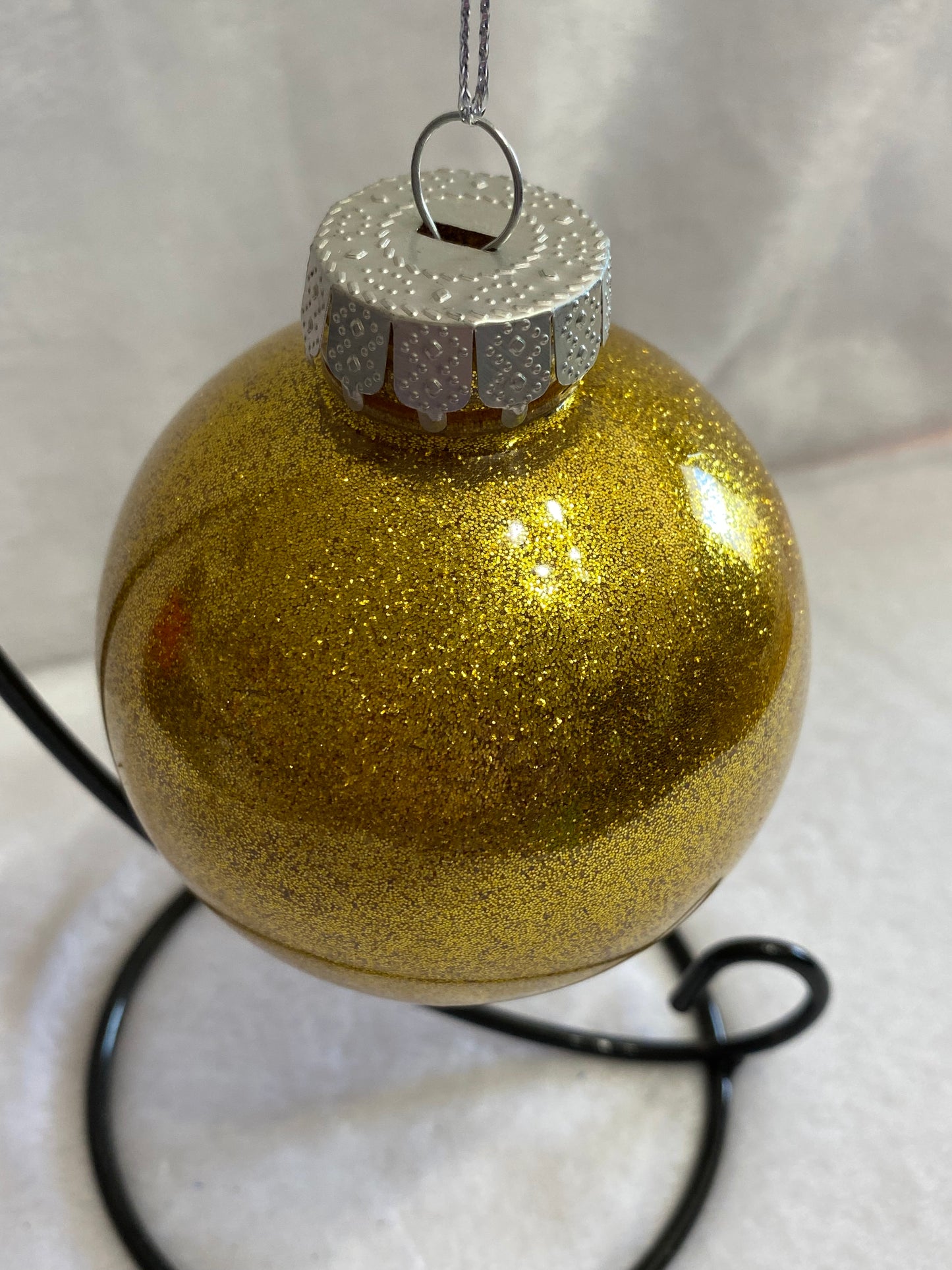 Gold Glitter Christmas Ornament