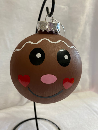 Gingerbread Face Ornaments Set of 2