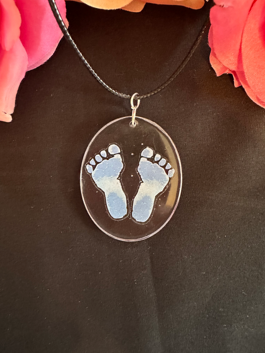 Clear Baby Boy Pendant