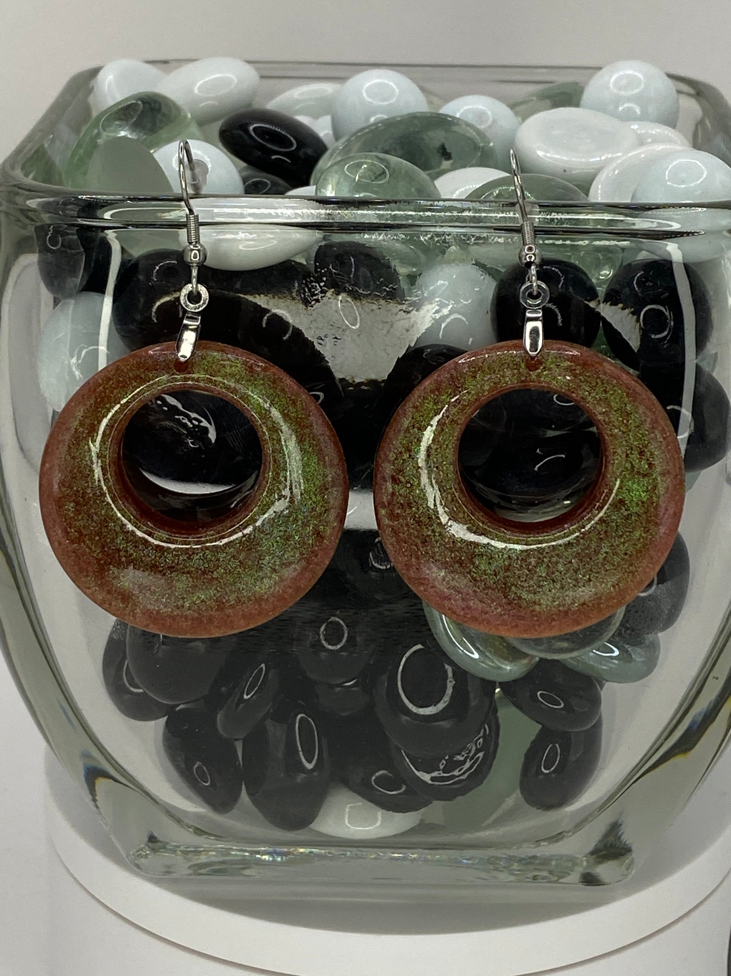 Brown with hints of Green Earrings