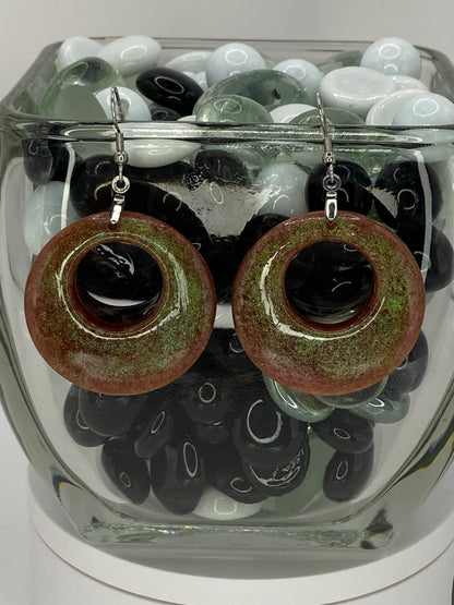 Brown with hints of Green Earrings