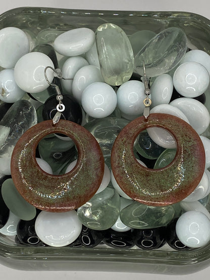 Brown with hints of Green Earrings