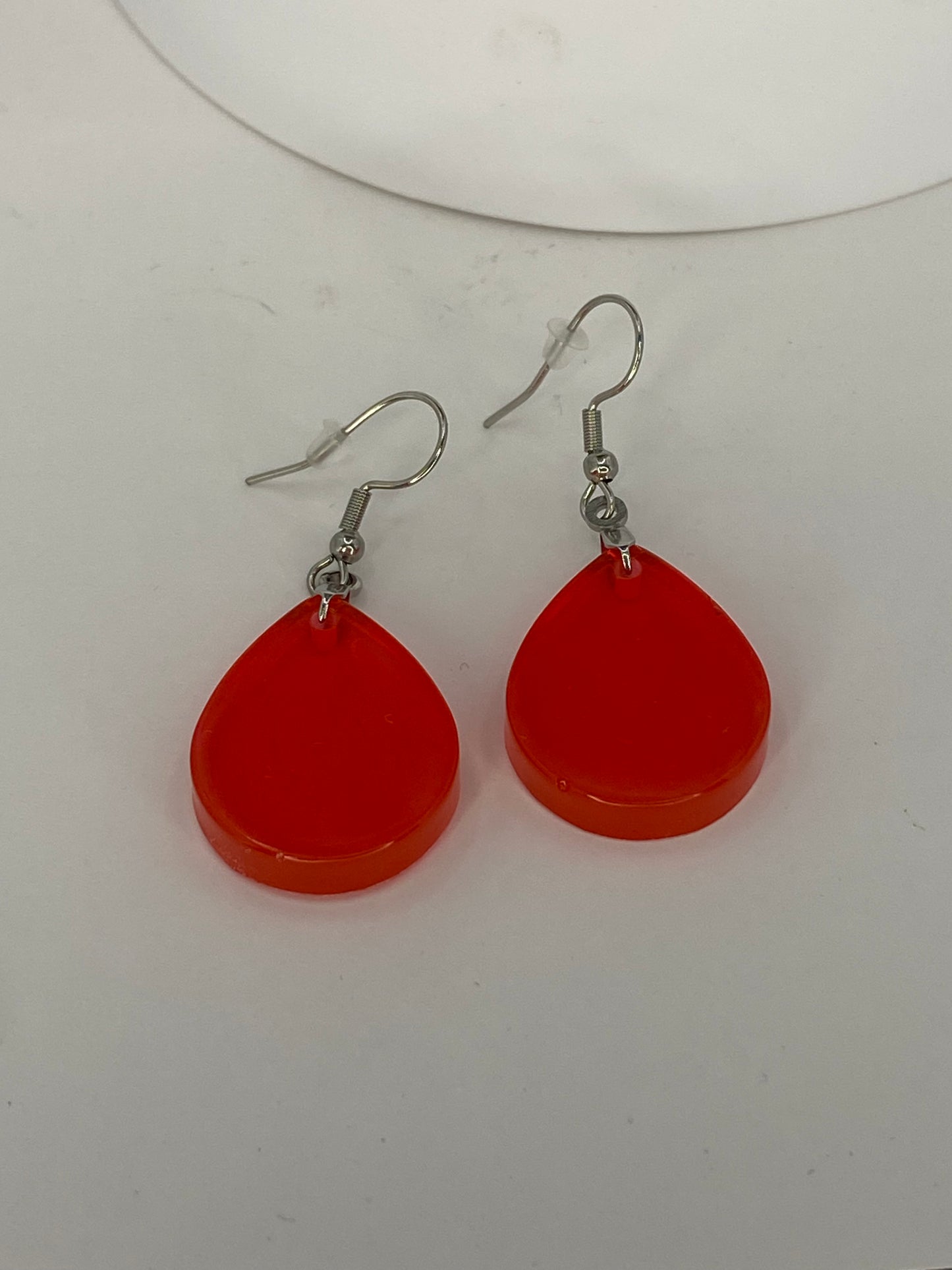 Crimson/Red Teardrop Earrings