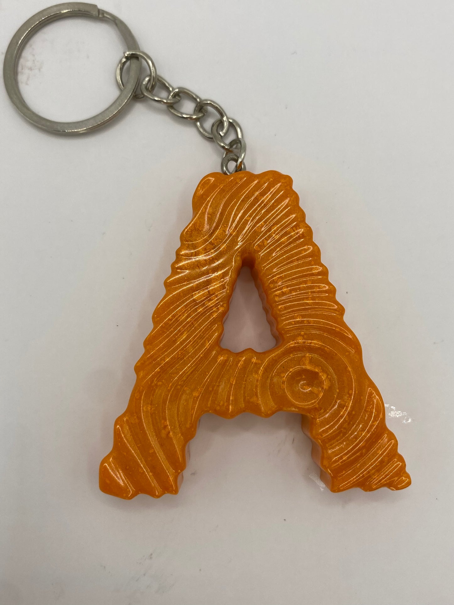 Solid Color Ripple Letter Keychains