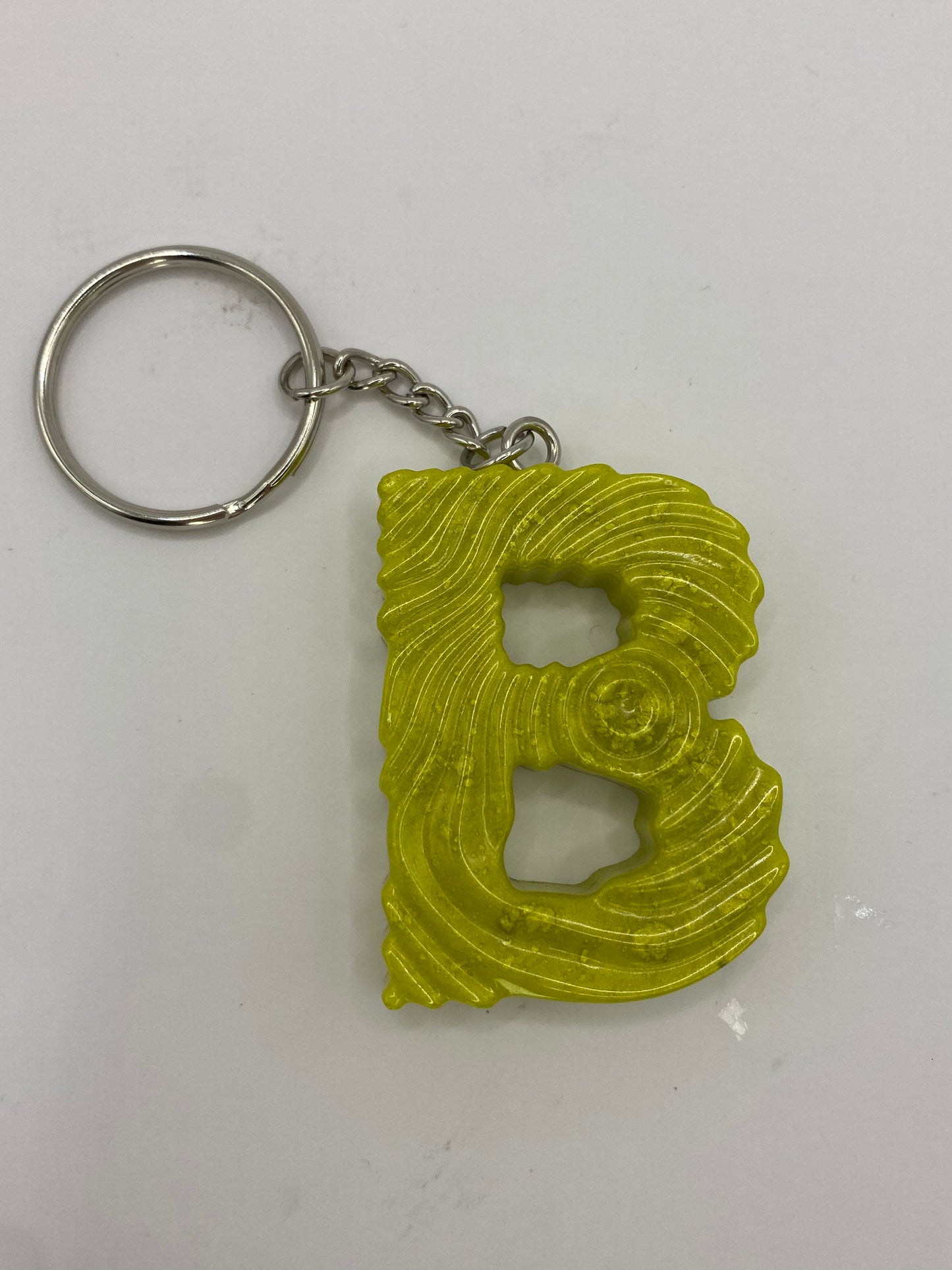 Solid Color Ripple Letter Keychains