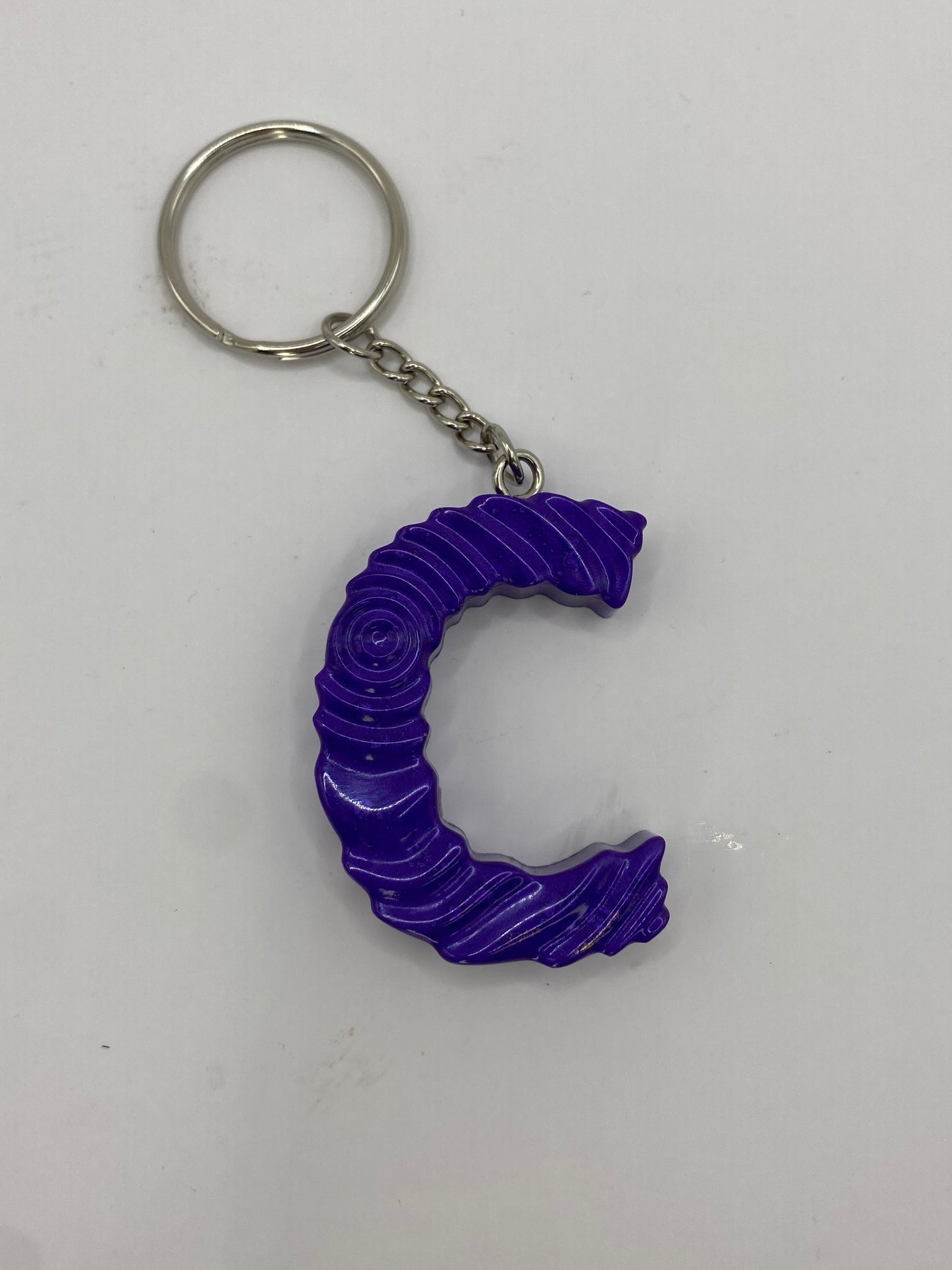 Solid Color Ripple Letter Keychains