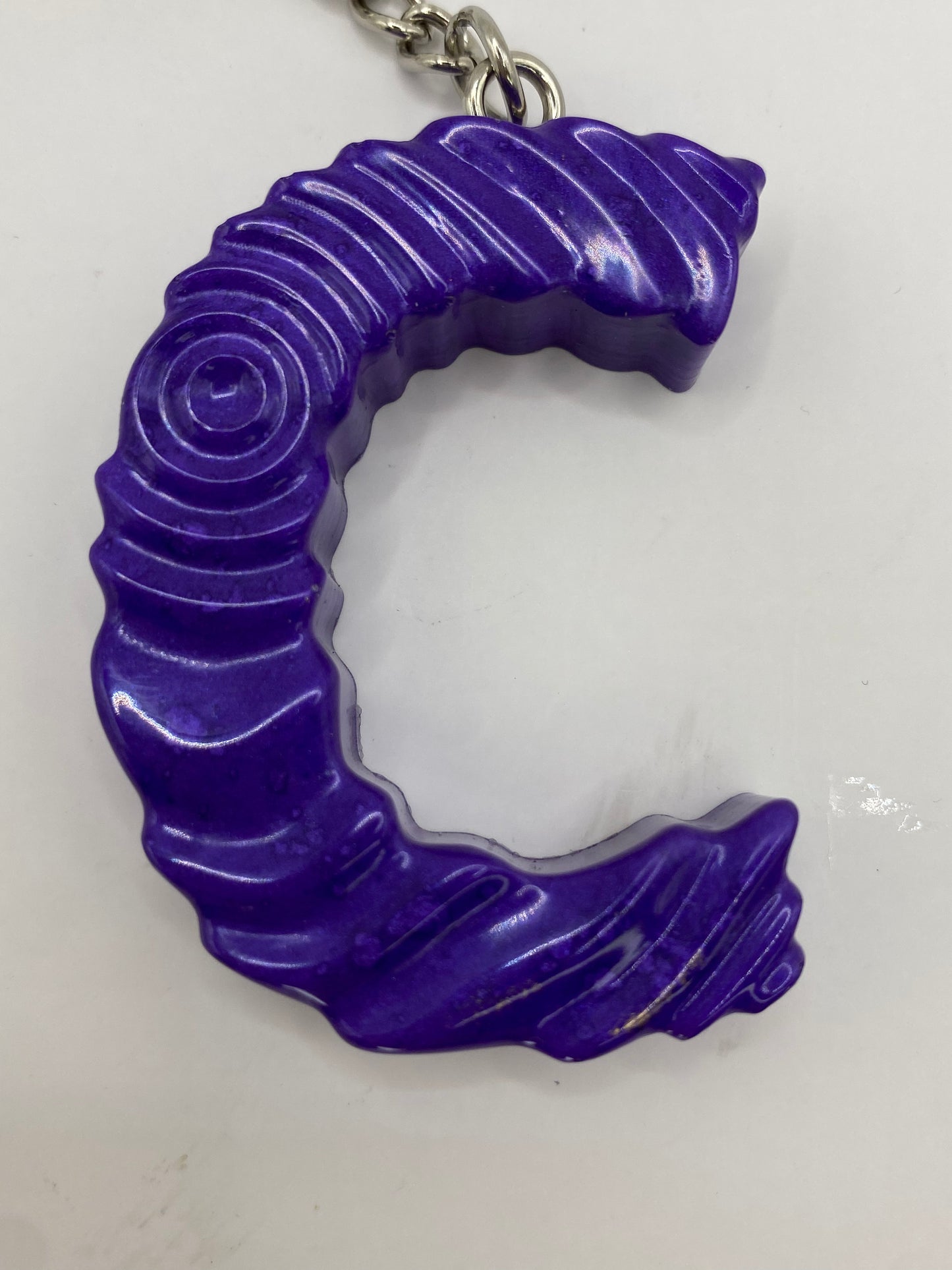 Solid Color Ripple Letter Keychains