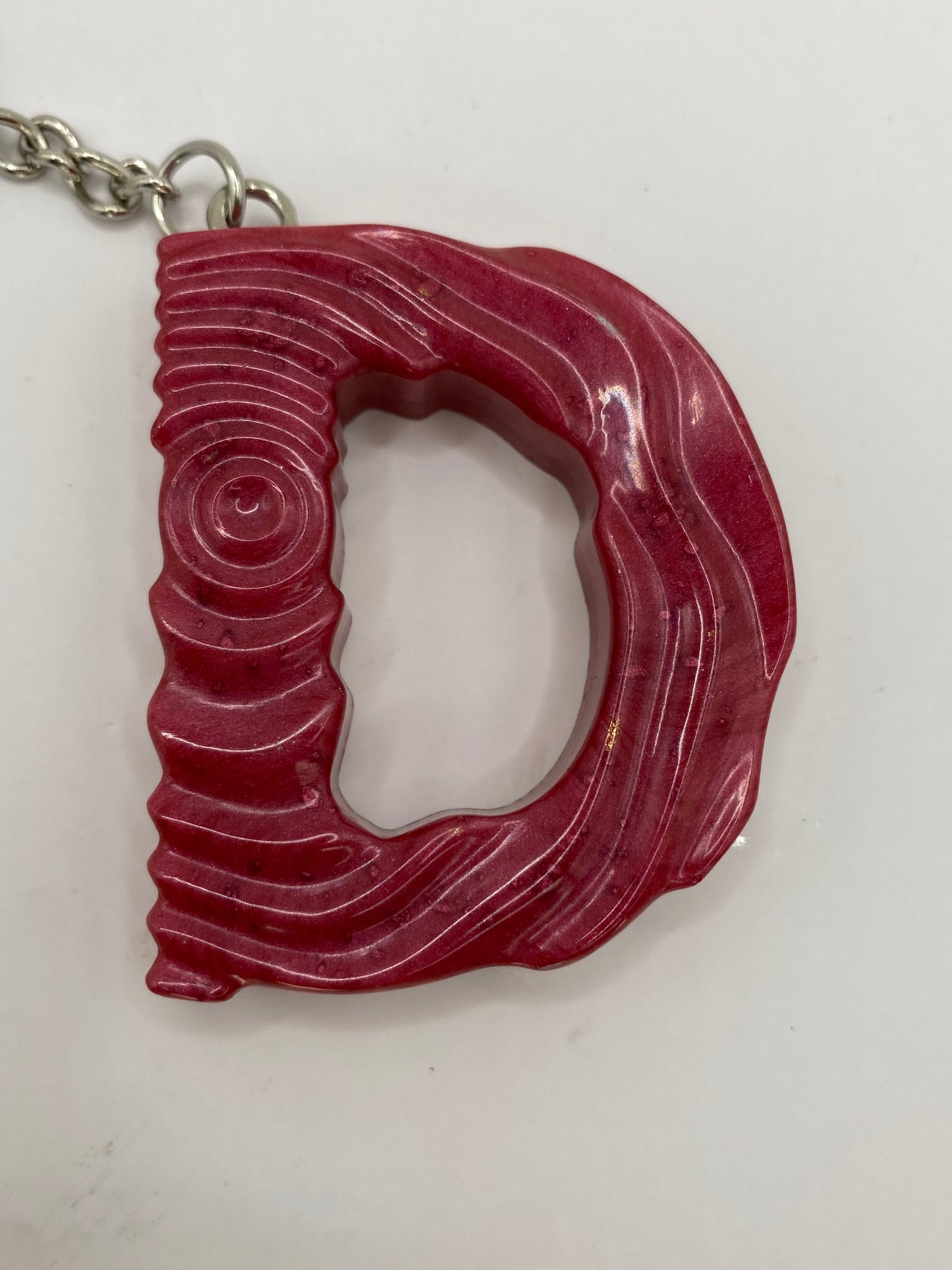 Solid Color Ripple Letter Keychains