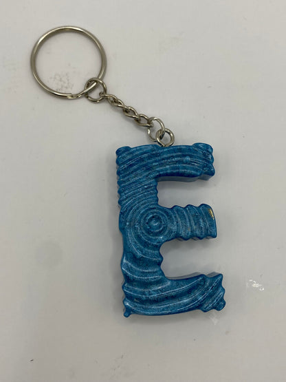 Solid Color Ripple Letter Keychains