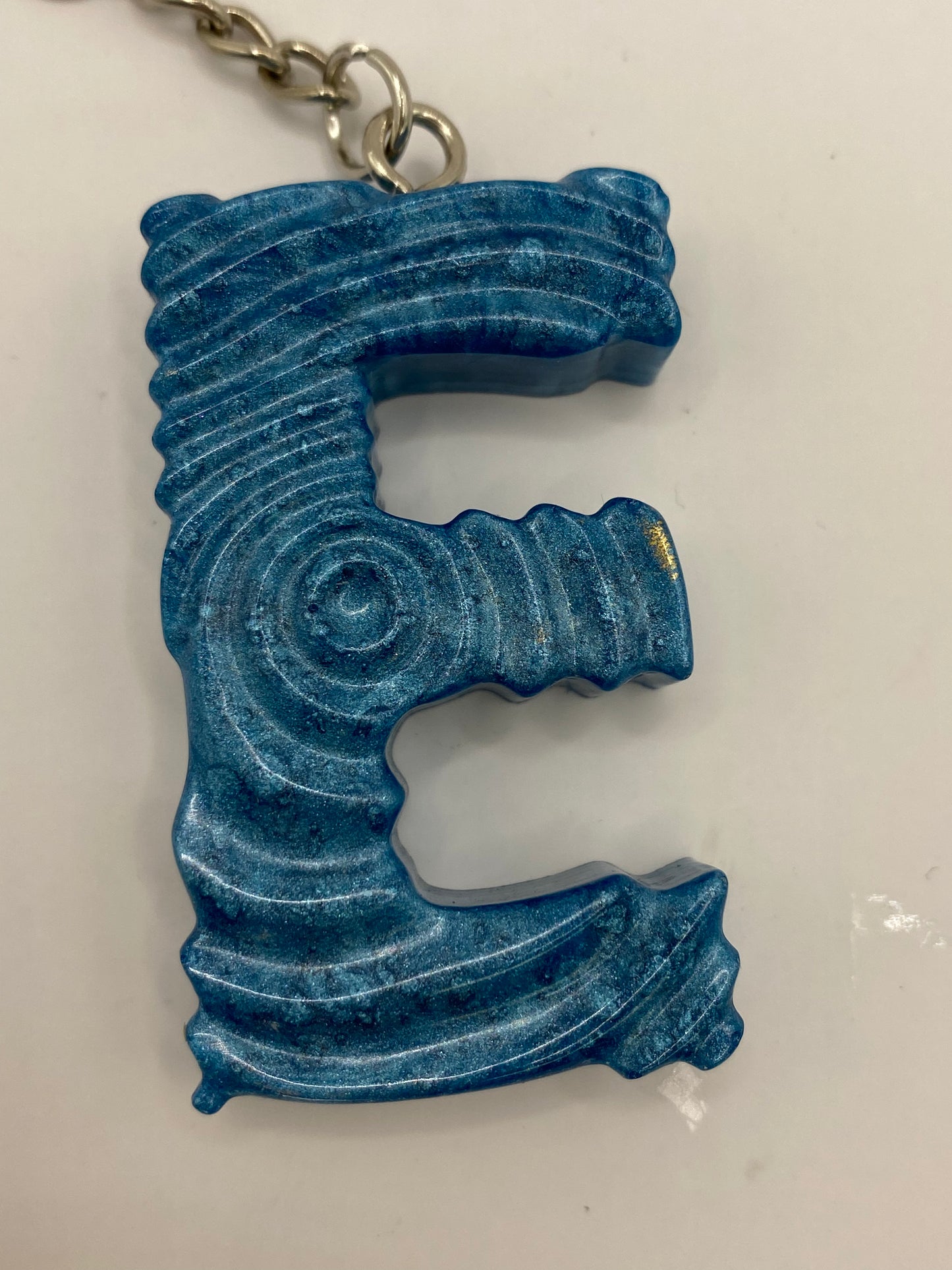 Solid Color Ripple Letter Keychains