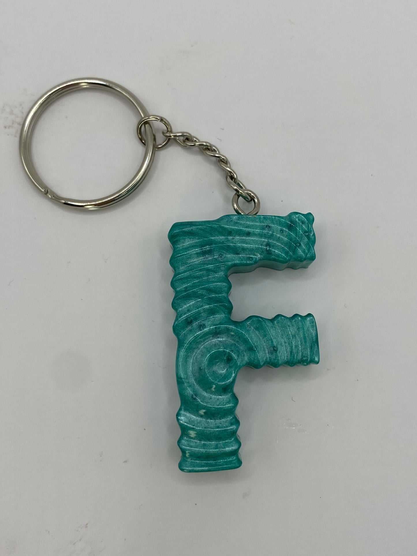 Solid Color Ripple Letter Keychains