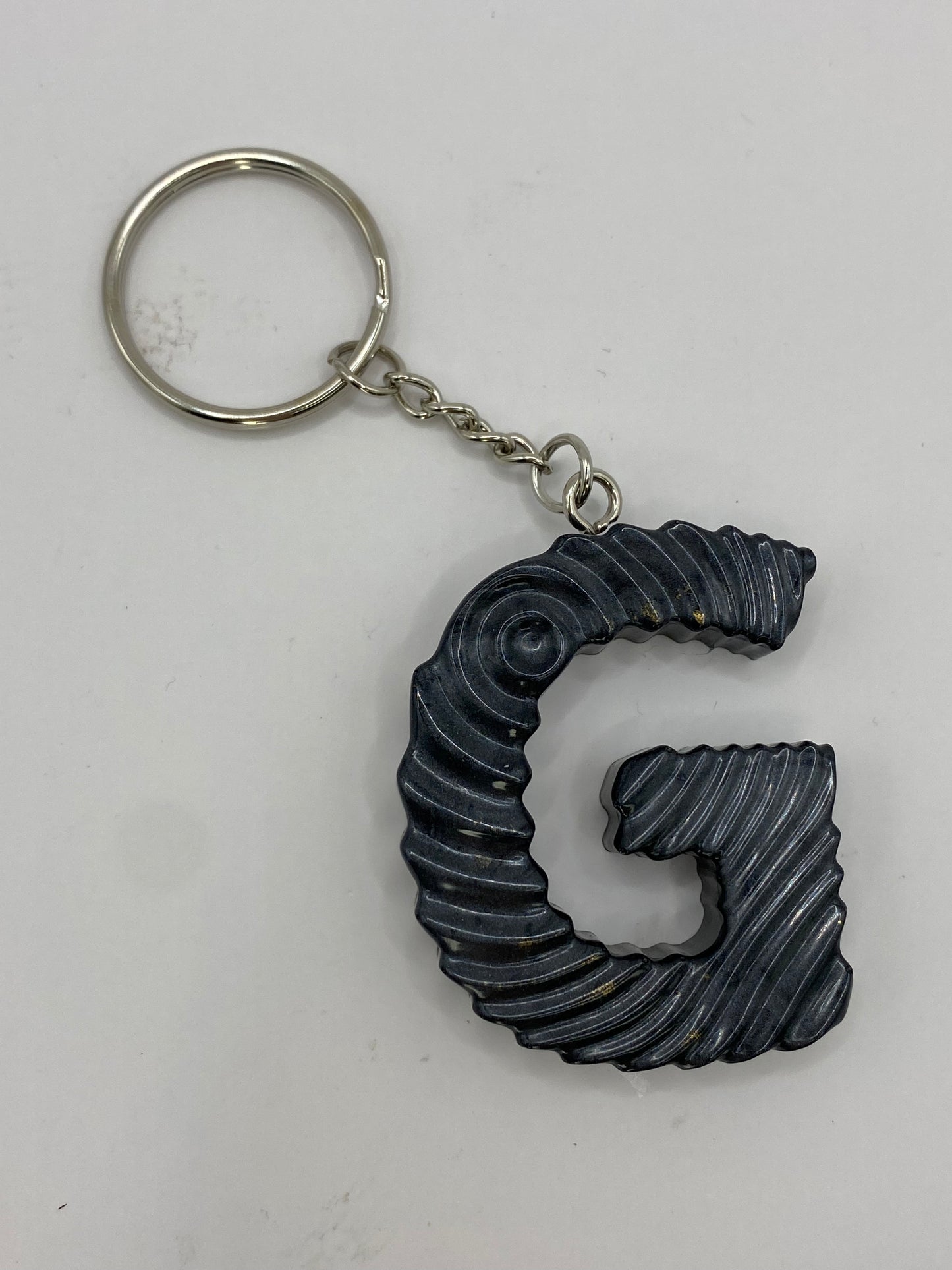 Solid Color Ripple Letter Keychains