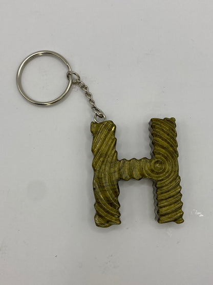 Solid Color Ripple Letter Keychains
