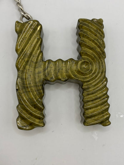 Solid Color Ripple Letter Keychains