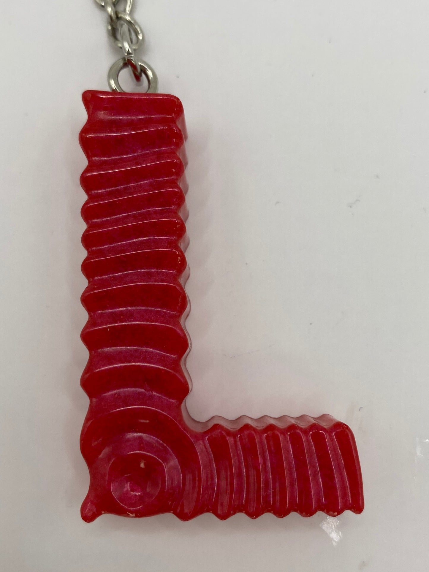 Solid Color Ripple Letter Keychains