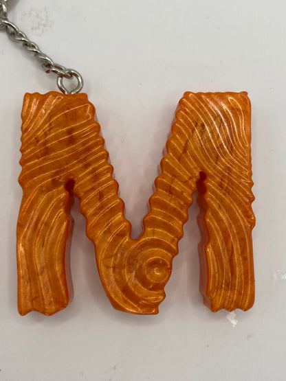 Solid Color Ripple Letter Keychains