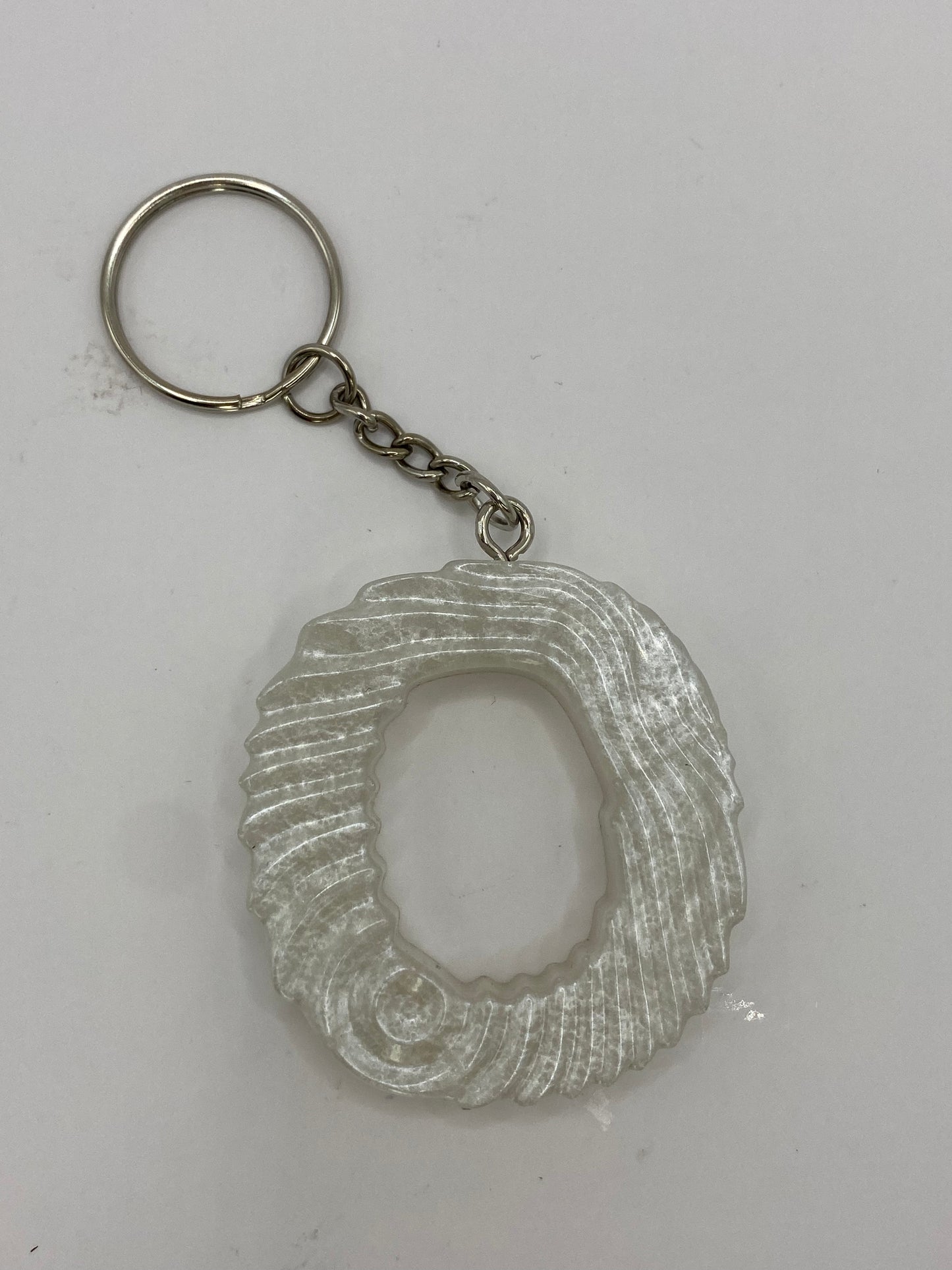 Solid Color Ripple Letter Keychains