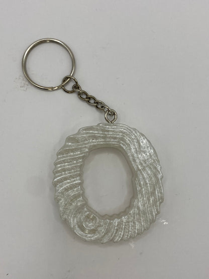 Solid Color Ripple Letter Keychains