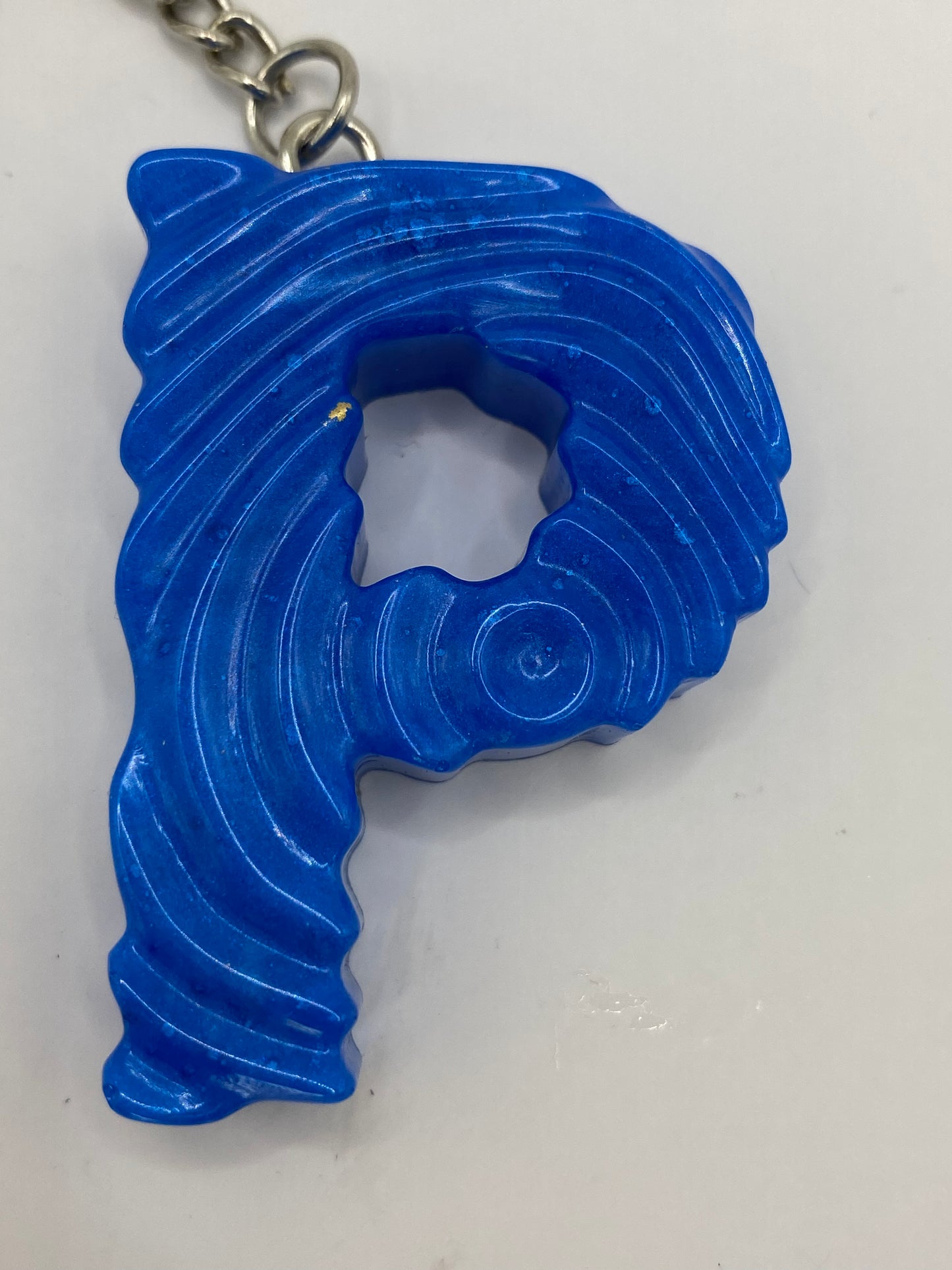 Solid Color Ripple Letter Keychains