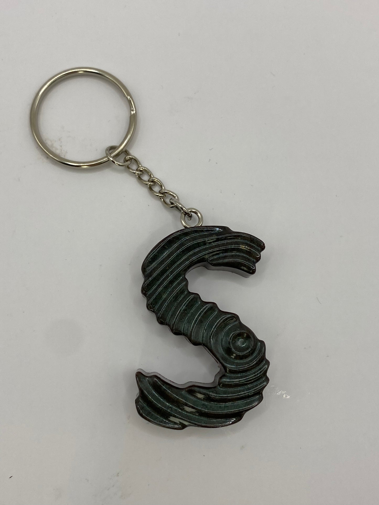 Solid Color Ripple Letter Keychains