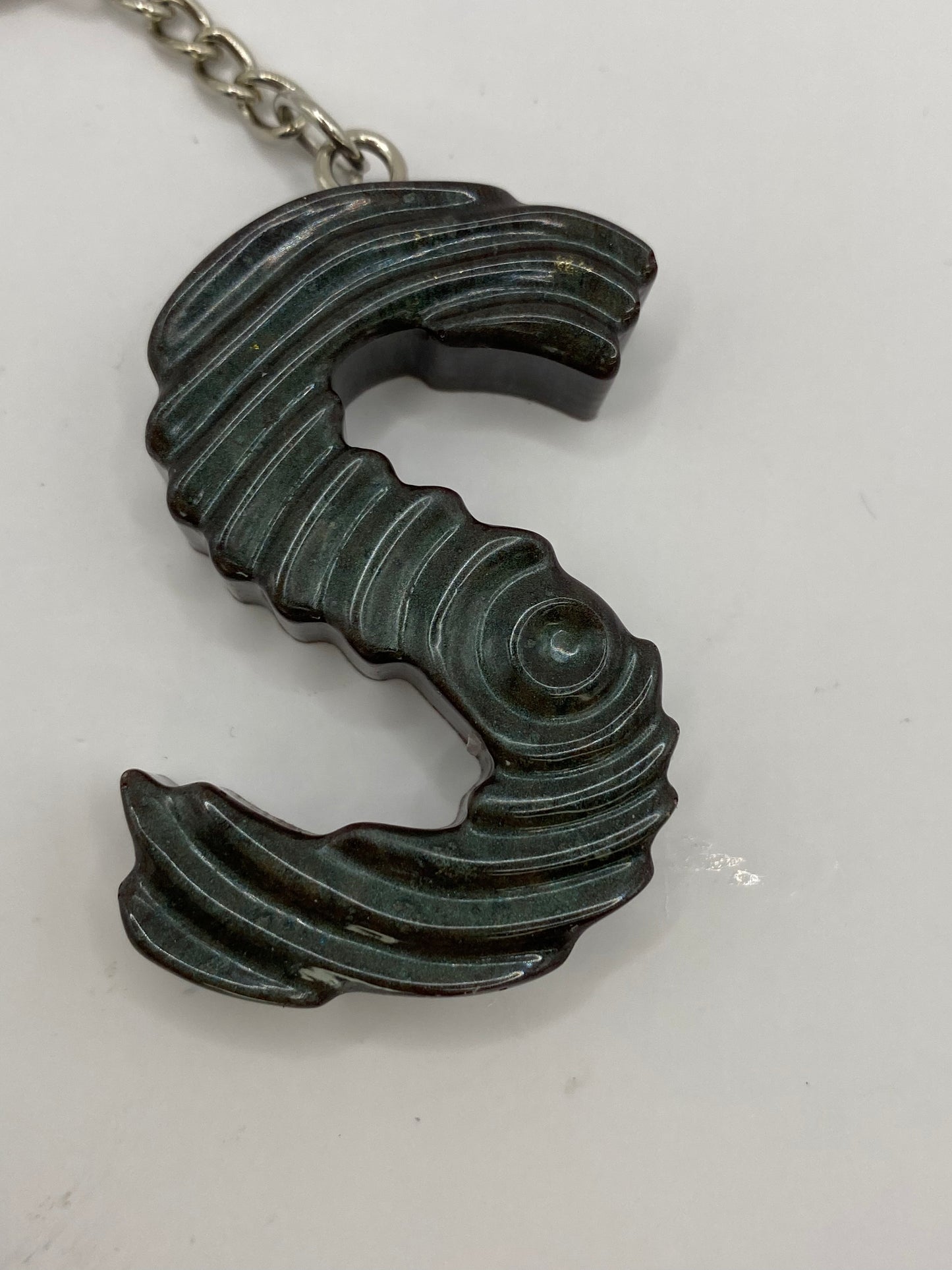 Solid Color Ripple Letter Keychains
