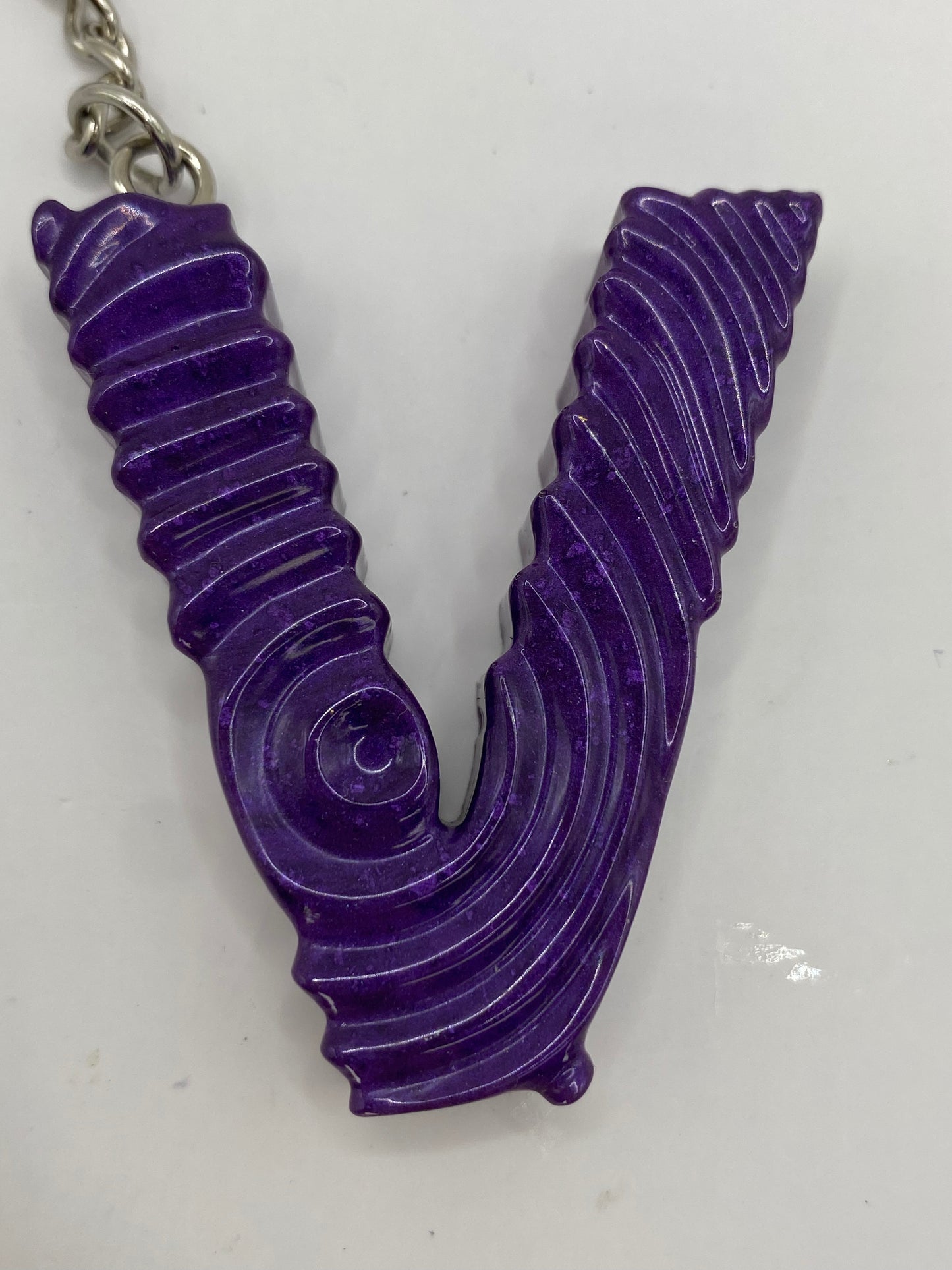 Solid Color Ripple Letter Keychains