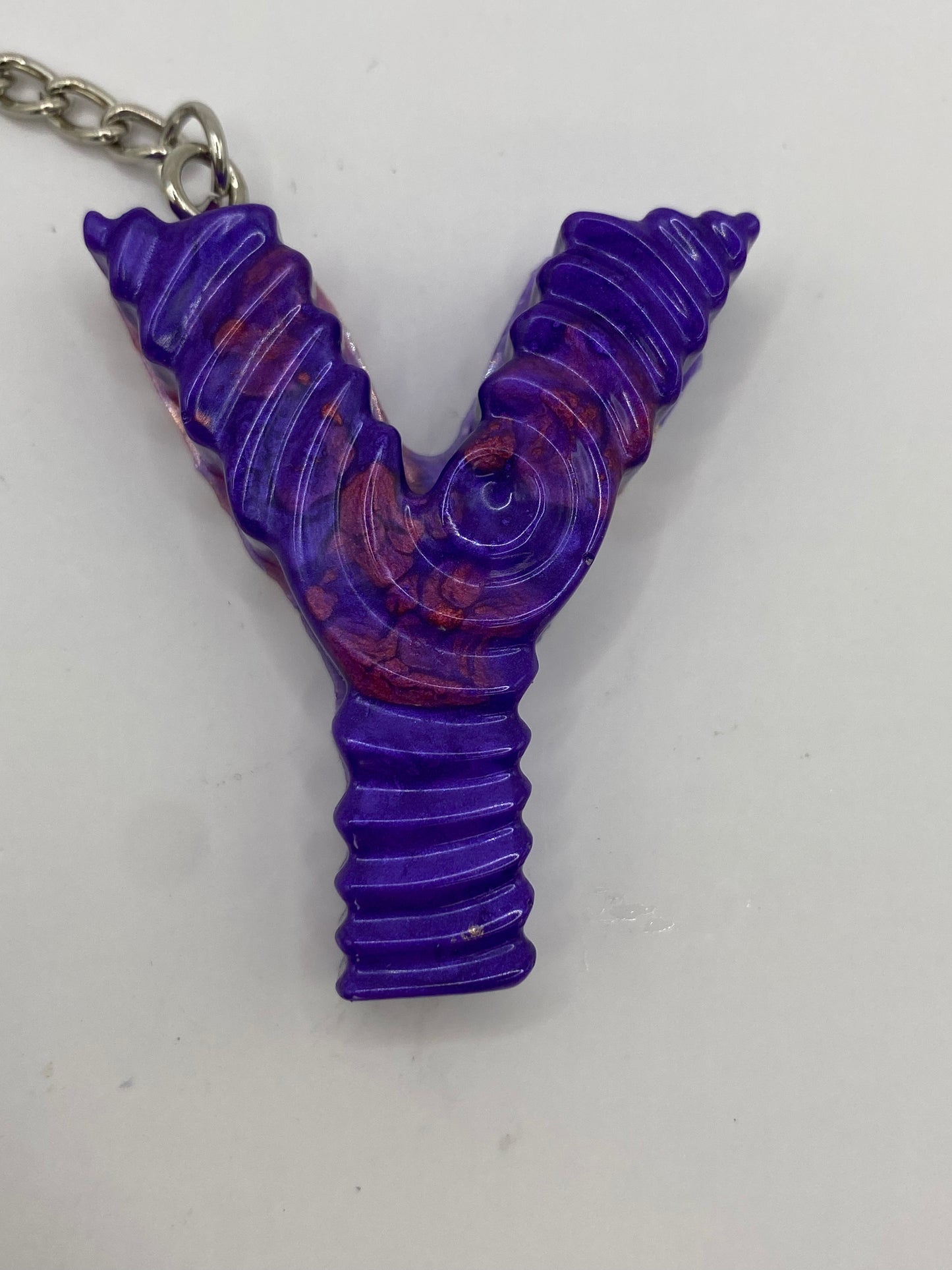 Solid Color Ripple Letter Keychains