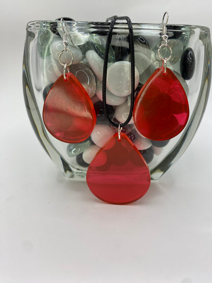 Crimson/Red Jewelry Set