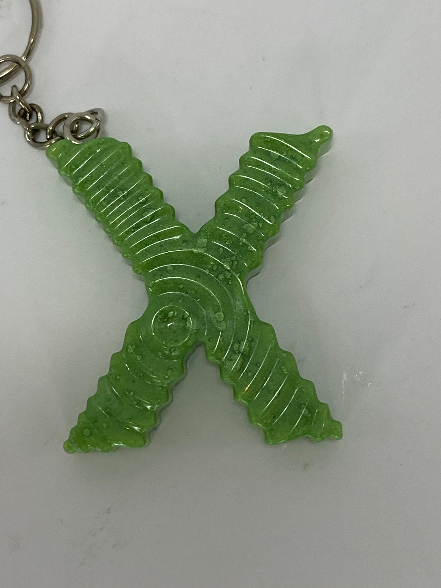 Solid Color Ripple Letter Keychains