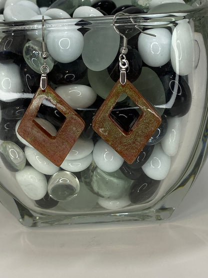 Brown with hints of Green Earrings