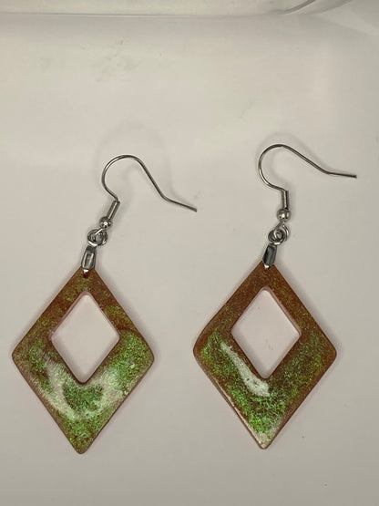 Brown with hints of Green Earrings