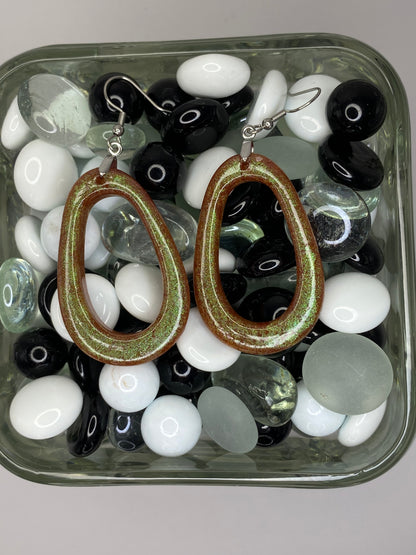 Brown with hints of Green Earrings